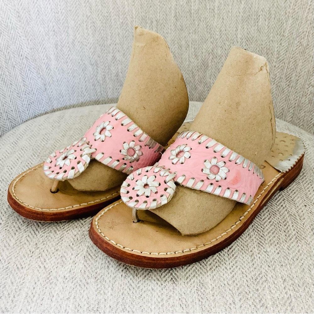 Jack Rogers Style Pink Silver Women's Sandals
